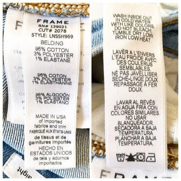 NWT FRAME Le Nouveau Distressed Ankle Straight Leg Jeans, light wash - Picture 10 of 13